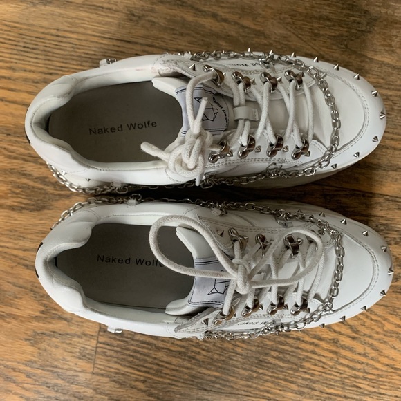 Naked Wolfe Chain Stud Shoes (Sporty Stud White) - Picture 3 of 4